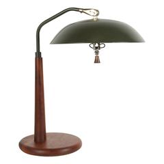 Gerald Thurston Green Desk Table Lamp for Lightolier