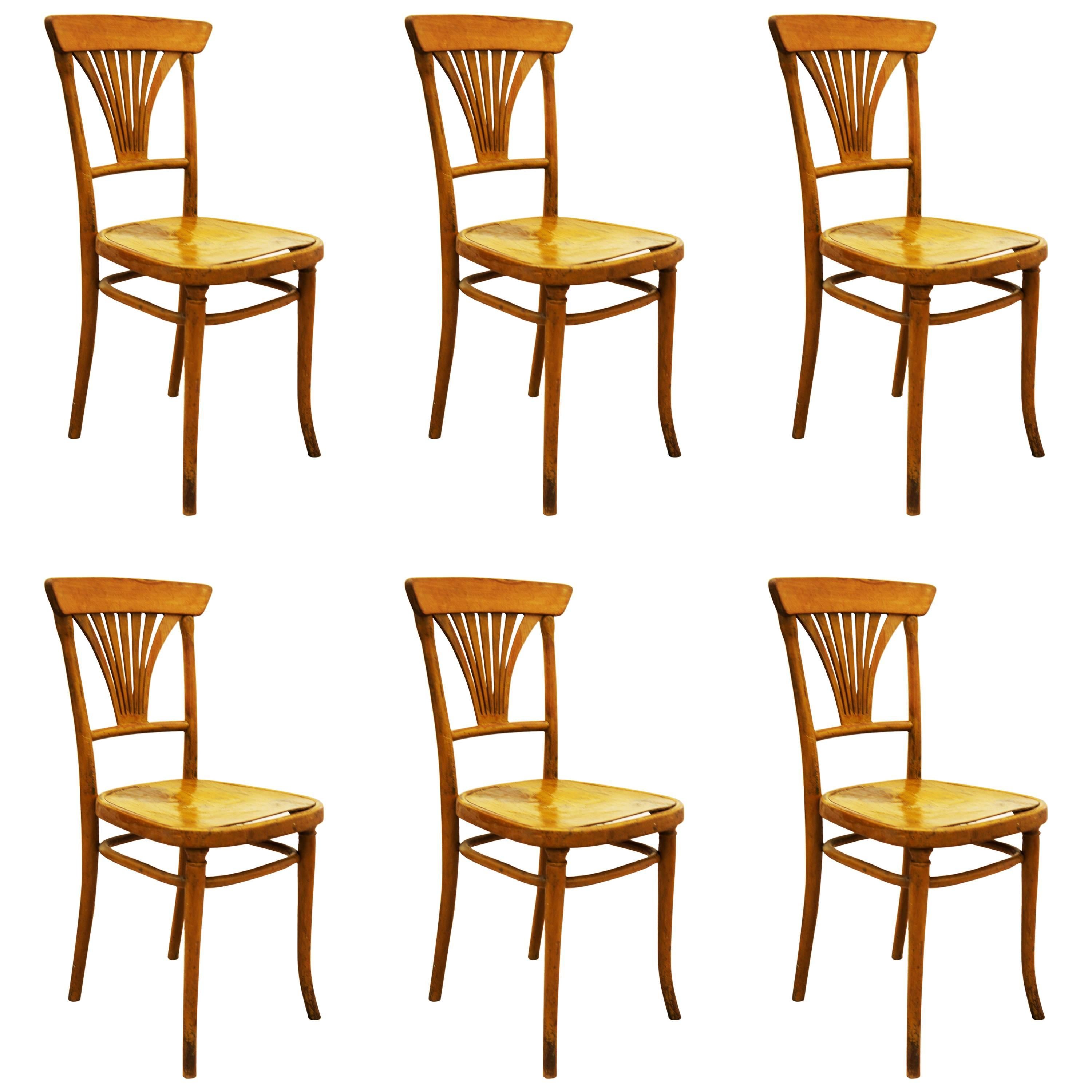 Set of Six Thonet No. 221 Chairs