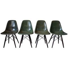 Set of Four DSW Charles and Ray Eames Chairs