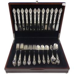 Malvern by Lunt Sterling Silver Flatware Set 60 Pieces Service for 12