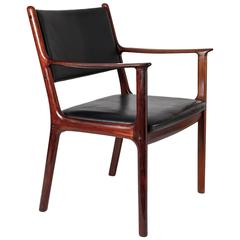 Ole Wanscher rosewood PJ-412 armchair for Jeppesen, Denmark, 1950s 5