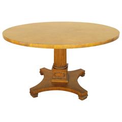 Center Table, Art Deco Midcentury Style Cocktails Table Burl Wood by Bake