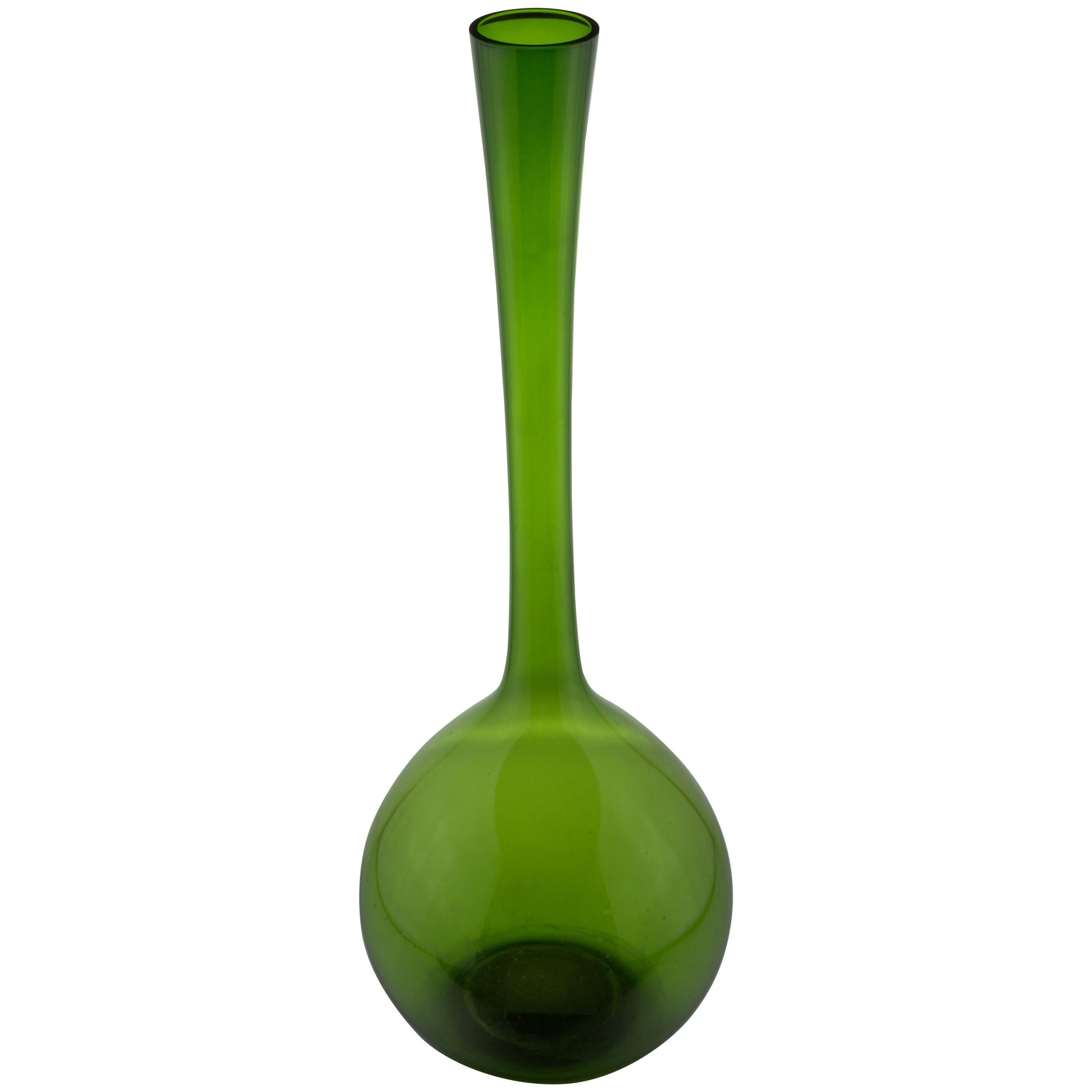 Midcentury Green Scandinavian Vase
