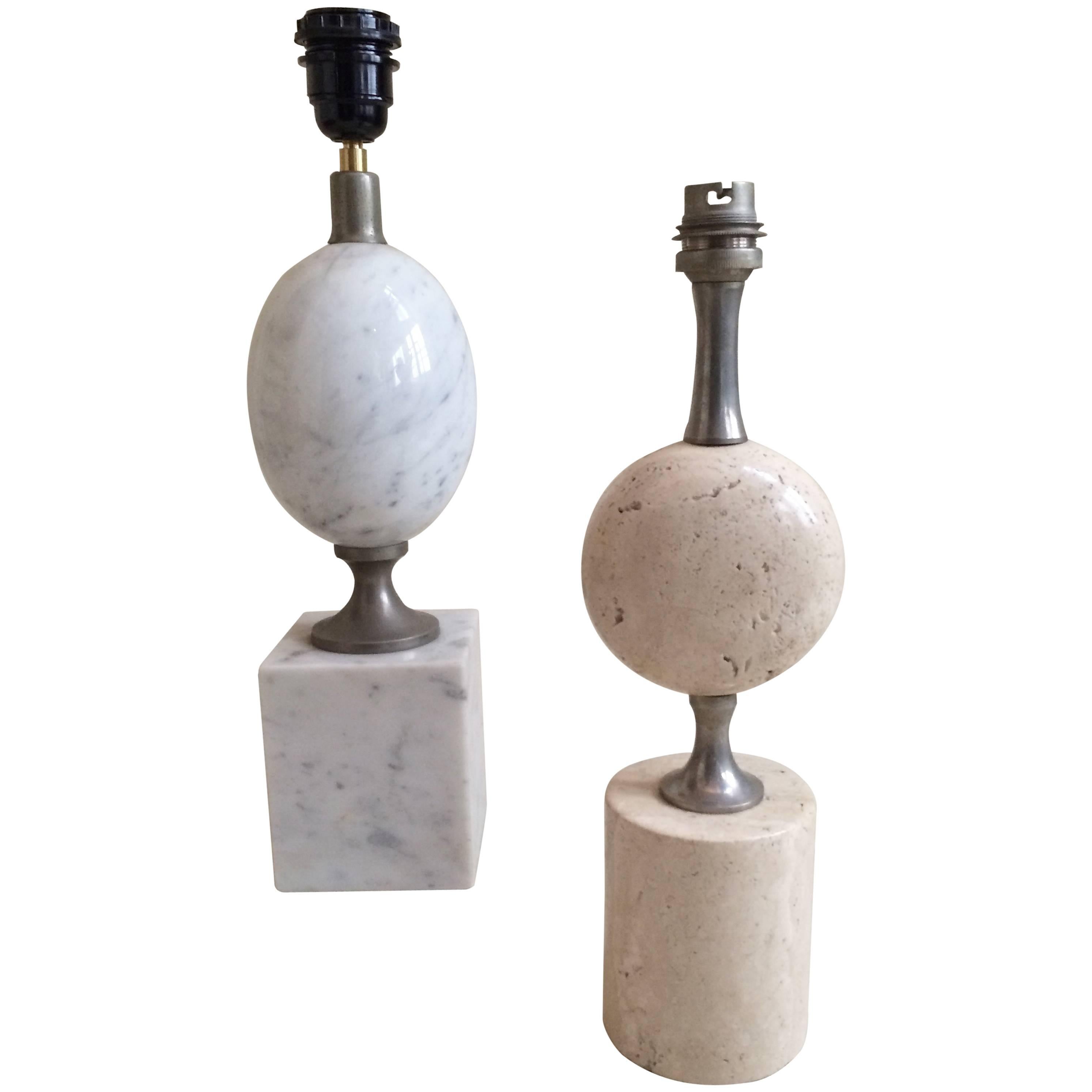 Three Maison Barbier Different Table Lamps For Sale