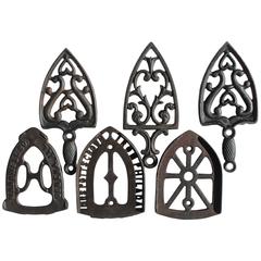 19th Century Unusual Flat Iron Trivets 11