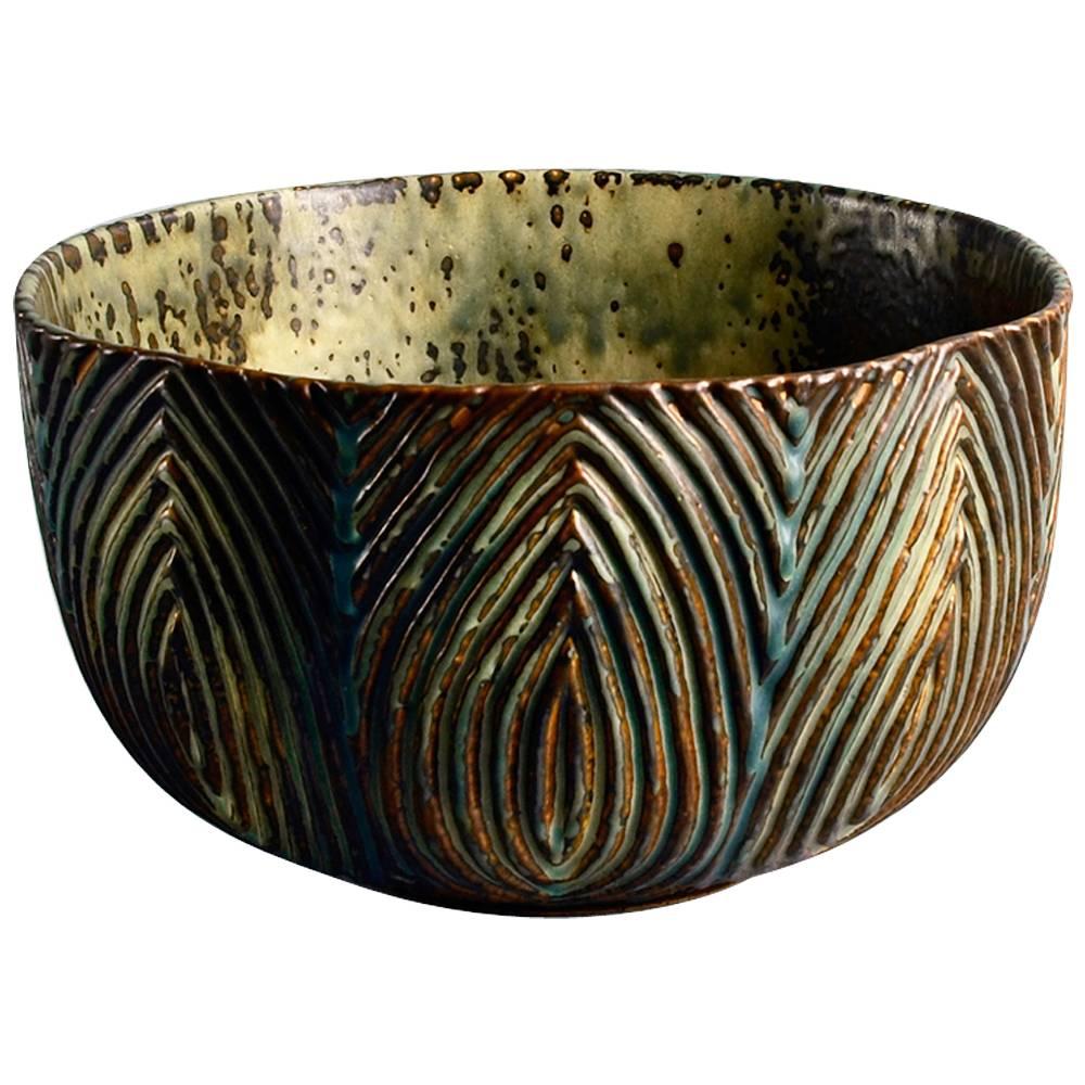 Large Bowl with Sung Glaze by Axel Salto