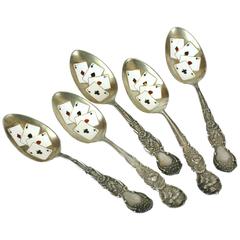 Sterling and Enamel Spoons, Card Motifs