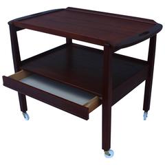 1960s Swedish Teak Tea Cart with Removable Tray Top 4