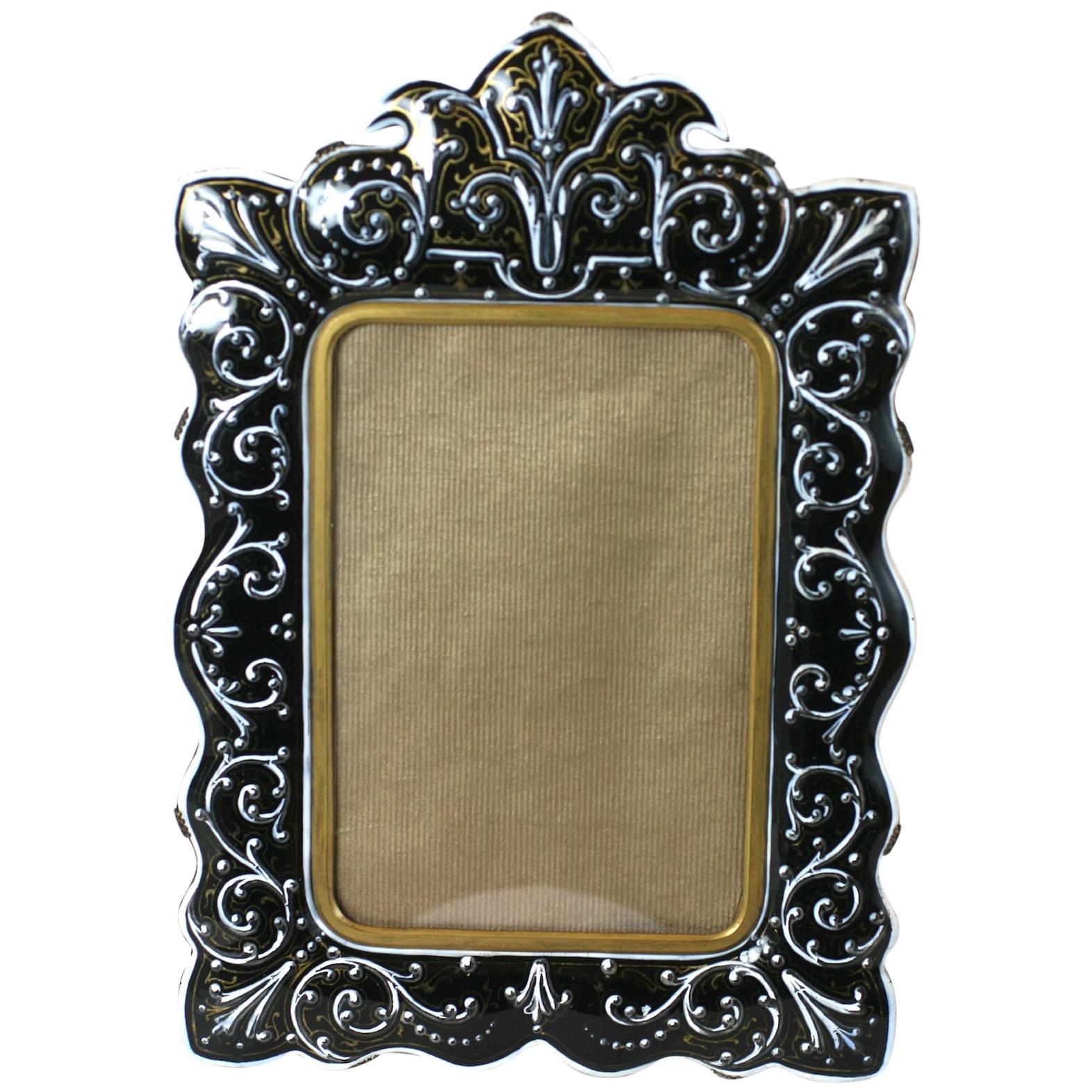 French Enamel Bronze Frame For Sale