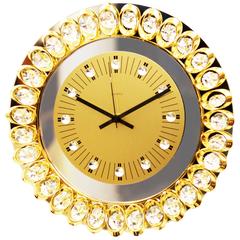 Vintage Crystal Mirror Wall Clock 