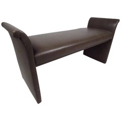 Retro Mid-Century Modern Vinyl Window Bench