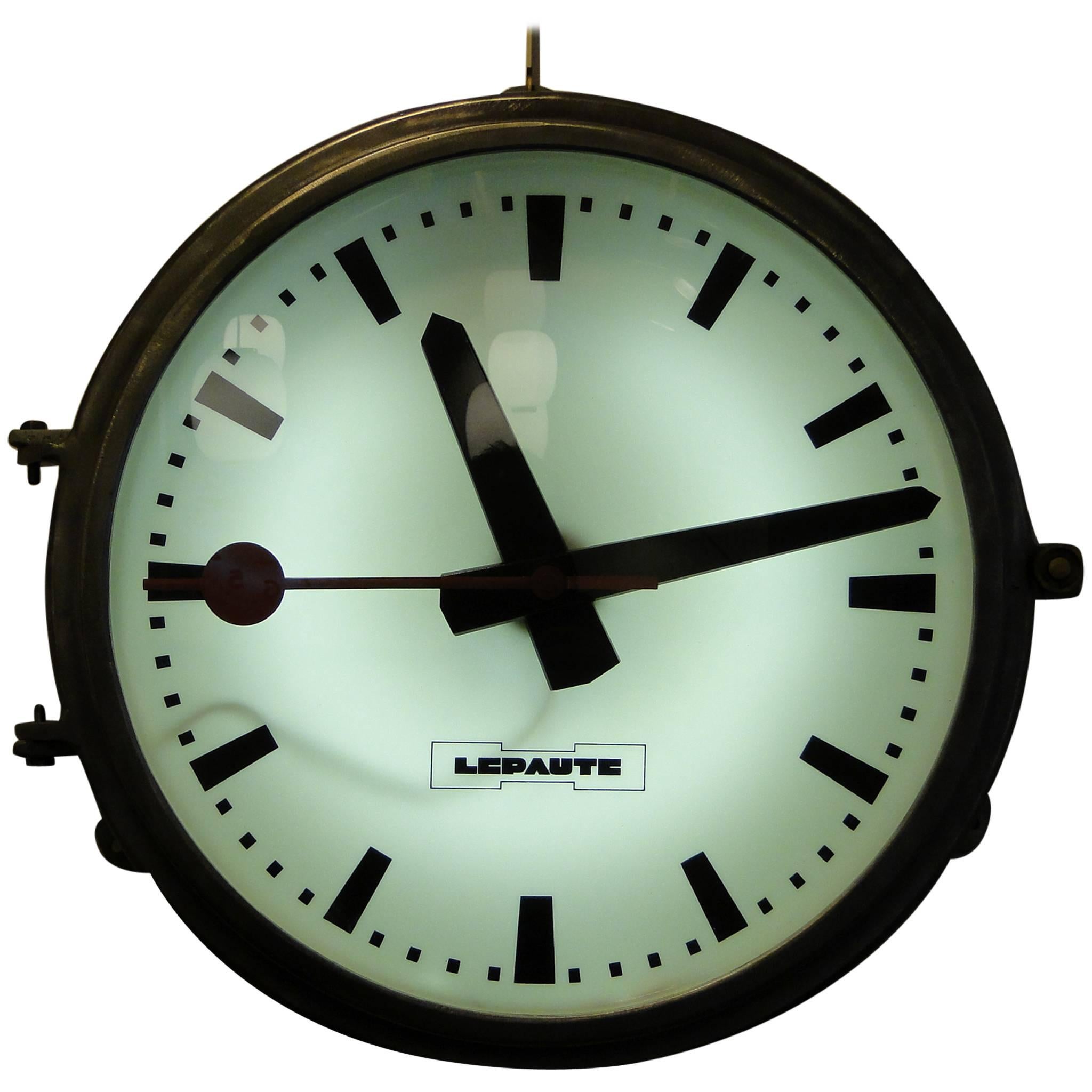 Horloge industrielle française Lepaute Ato Brillie Station Railway