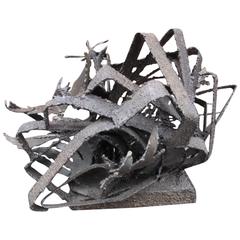 Brutalist Iron Sculpture by Harriet Karasin