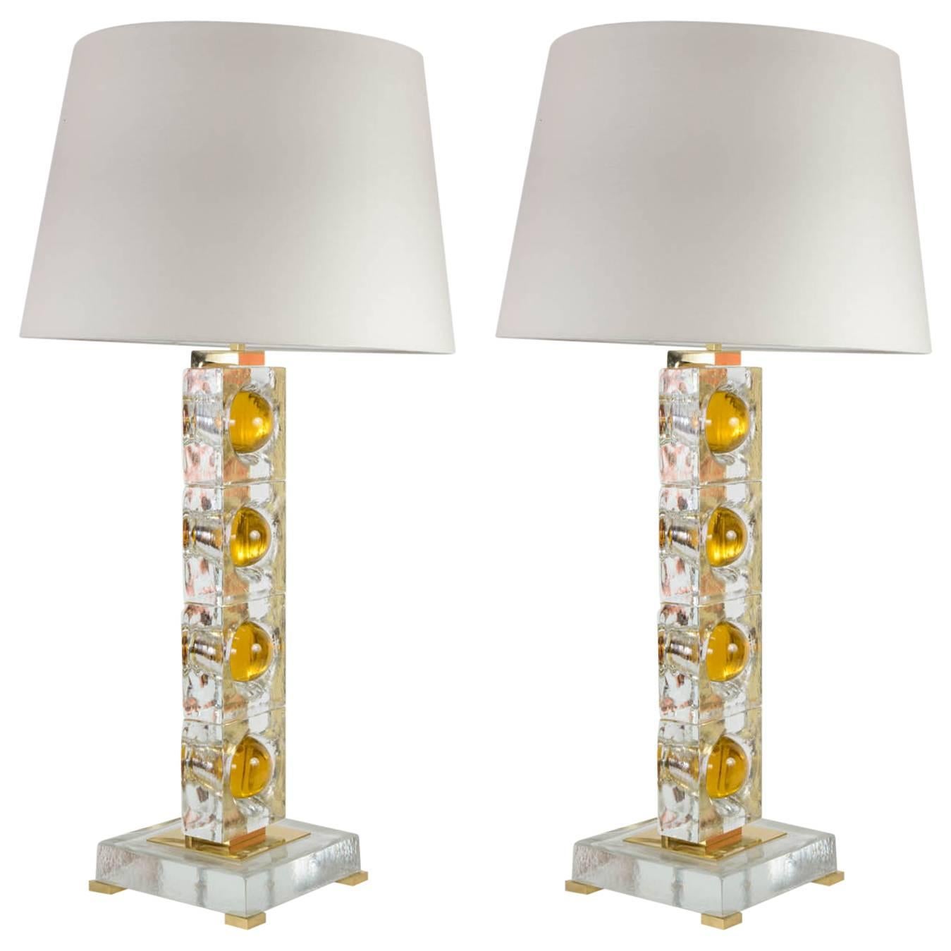 Lampenpaar, entworfen von Gianluca Fontana im Angebot