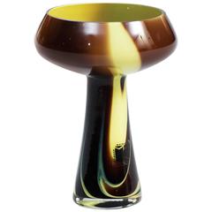 Carlo Moretti Marbled Glass Vase or Candleholder