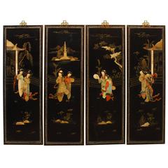 Chinese Coromandel Hardstone Panels 4