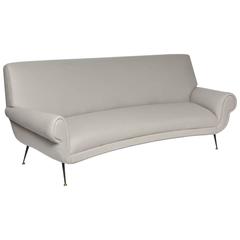 Beautiful Vintage Curved Sofa by Gigi Radice