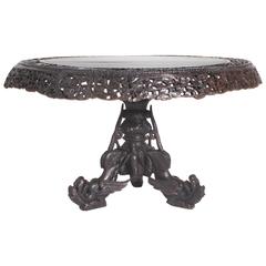 Antique Bombay Blackwood Anglo Indian Center Table