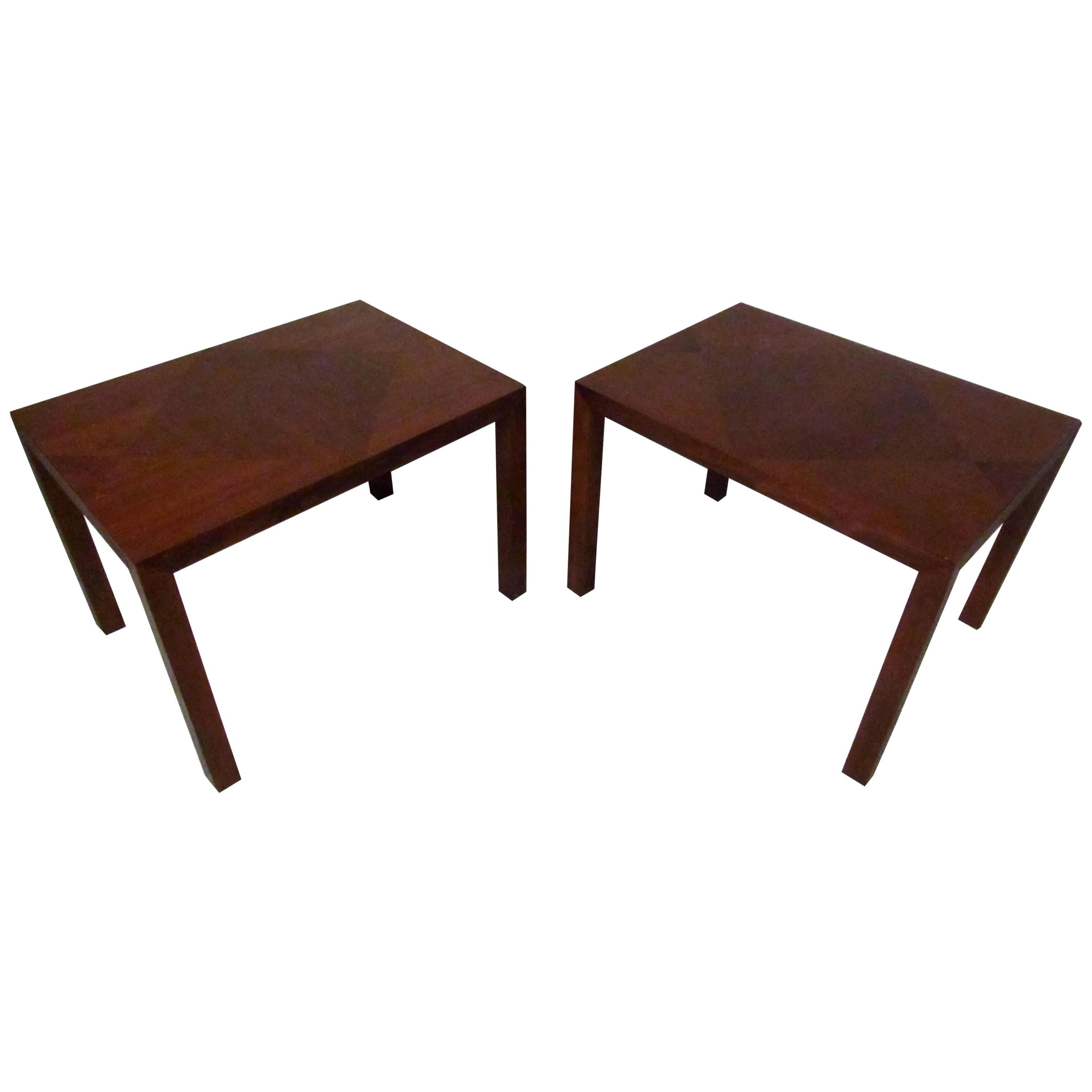 Diamond Pattern End Tables by Lane For Sale