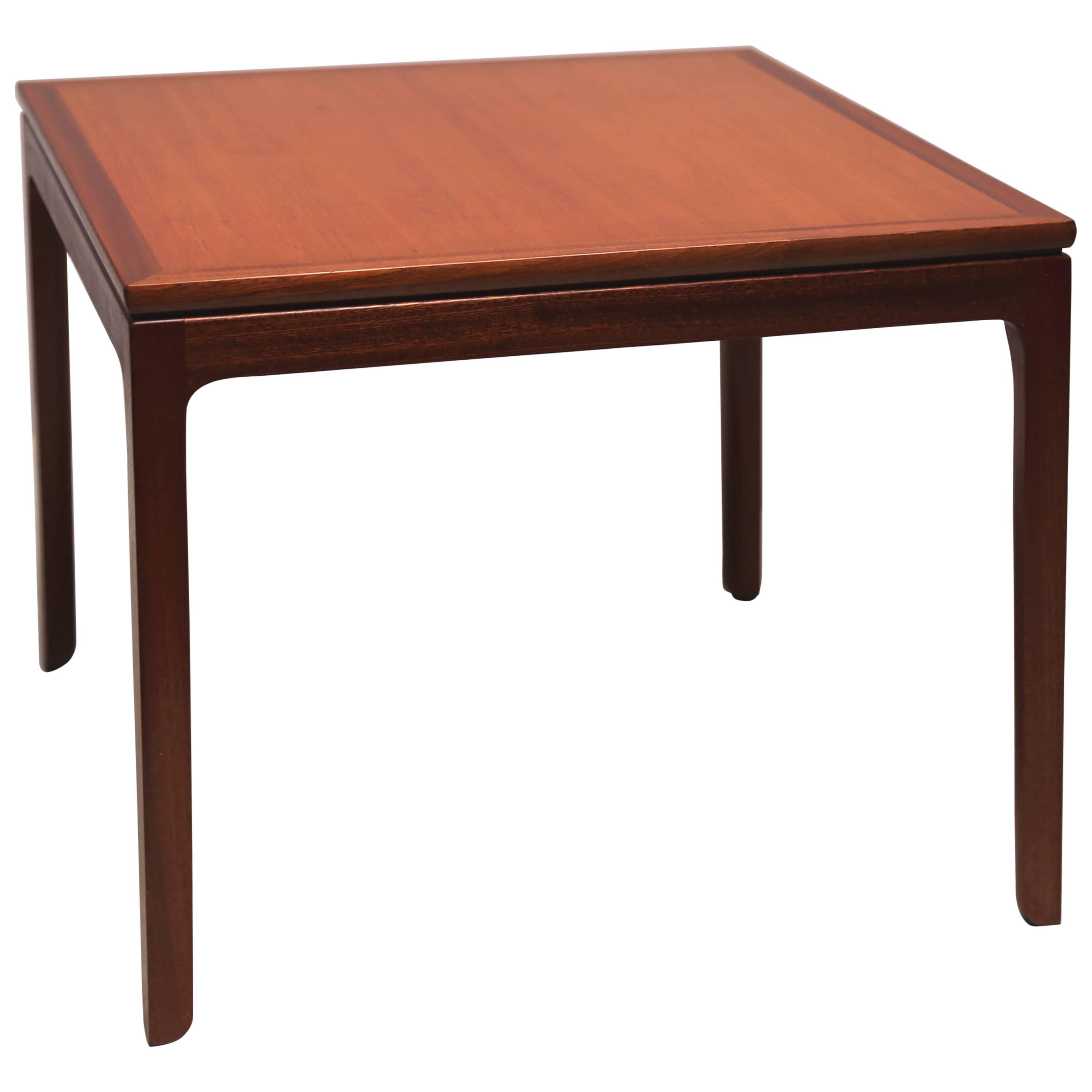 Chinese-Inspired Square Side Table in Mahogany by Ole Wanscher For Sale