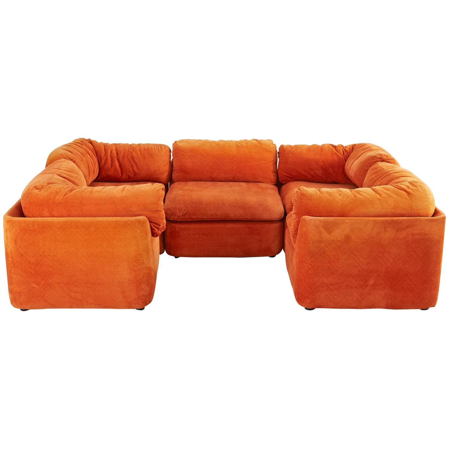 Milo Baughman for Directional Sofa with Original Upholstery at 1stdibs
