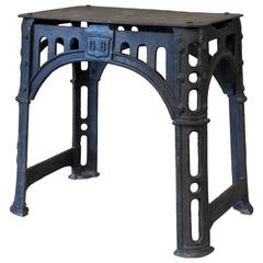 Industrial Cast Iron Table, England, Late 19th Century