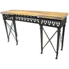 Neoclassical Style Bronze and Iron Console Table