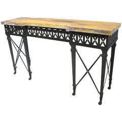 Neoclassical Style Bronze and Iron Console Table 11