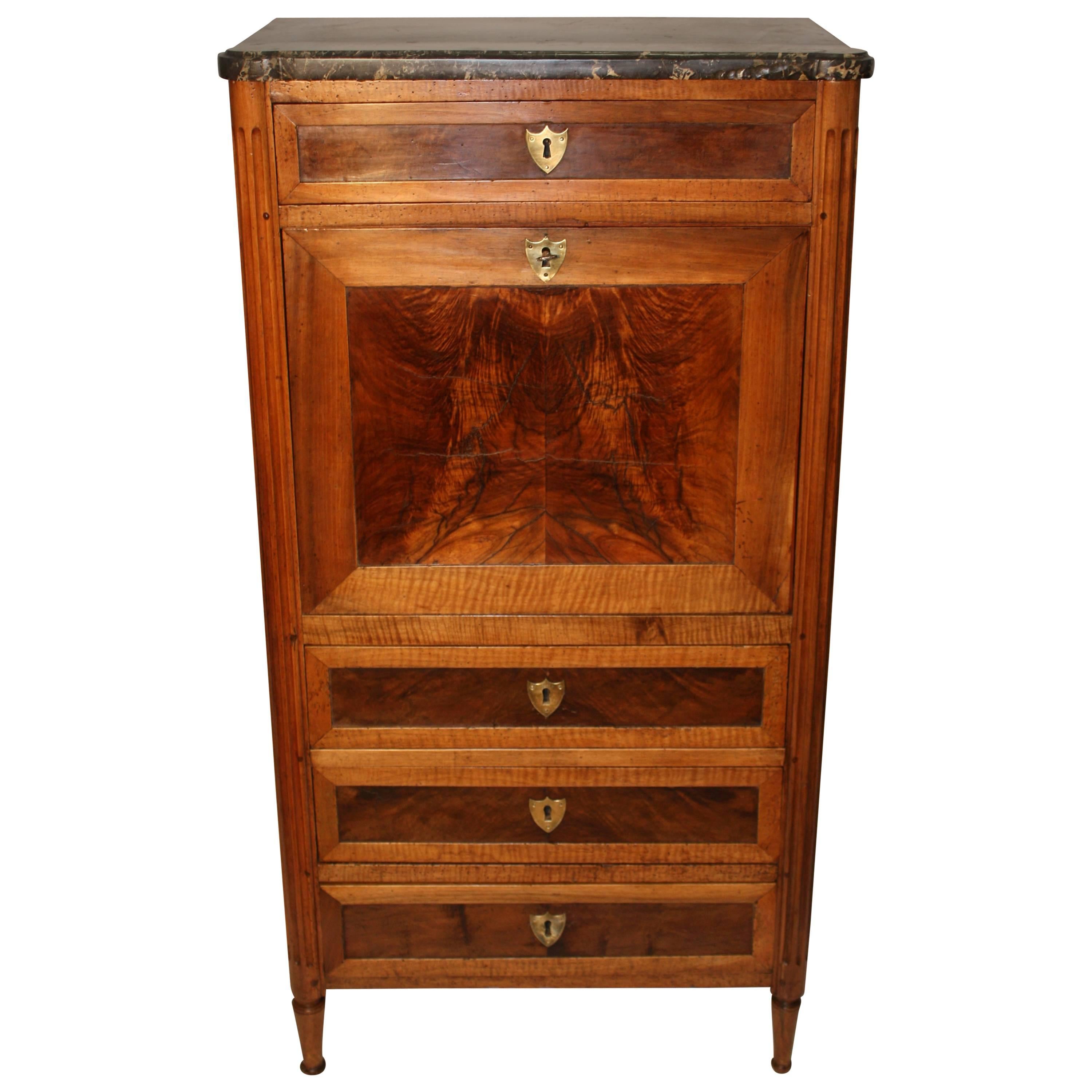 Petite Louis XVI Period Secretaire Abatante
