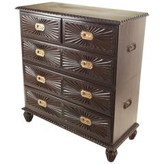 Antique Anglo-Indian Rosewood Chest of Drawers, circa 1920