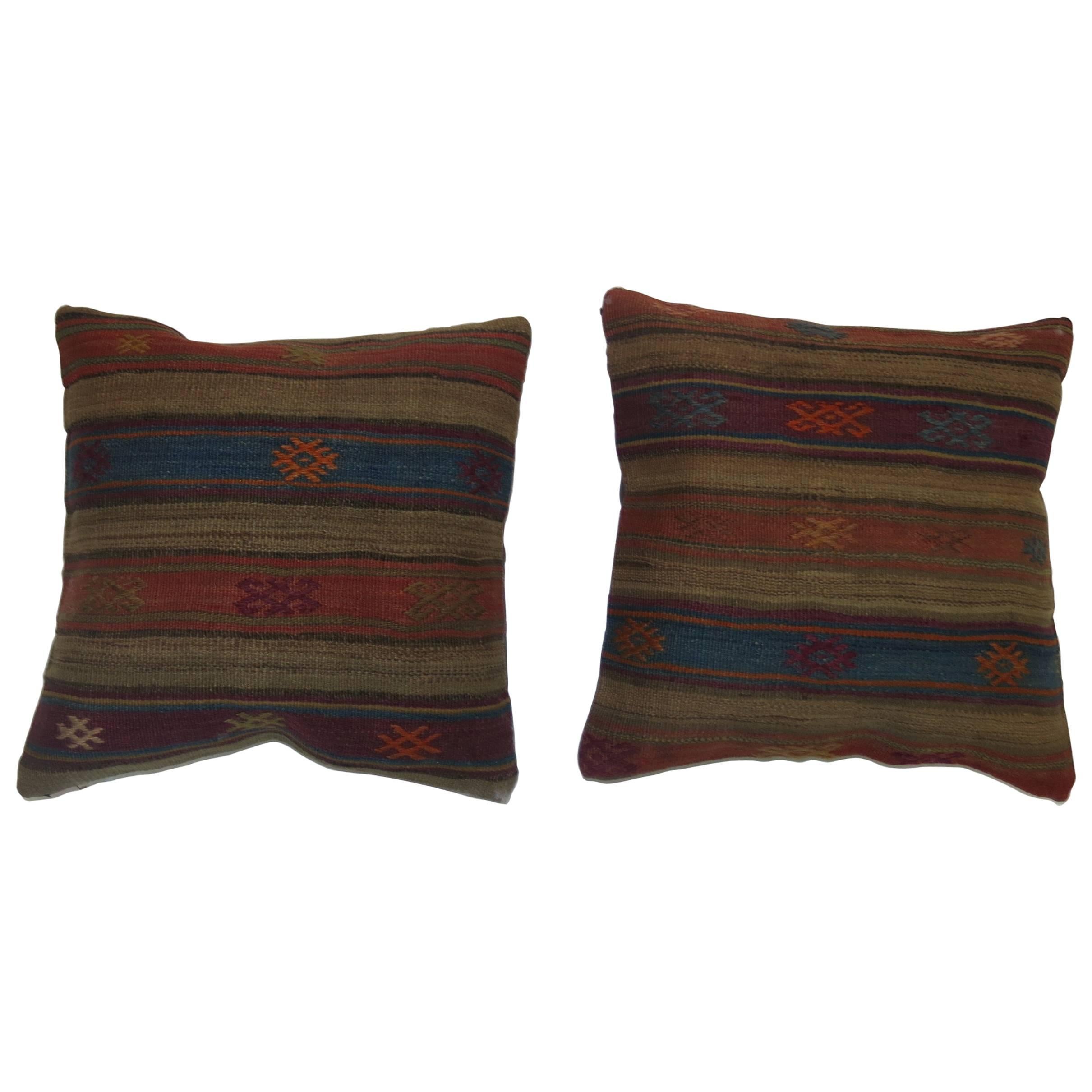 Pair of Turkish Kilim Pillows