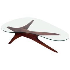 Adrian Pearsall Biomorphic Kidney Shaped Coffee Table