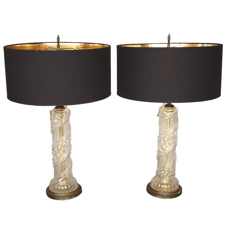 Elegant Pair of Tall Modernist Table Lamps at 1stDibs