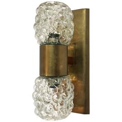 Brass Bubble Glass Light Fixture