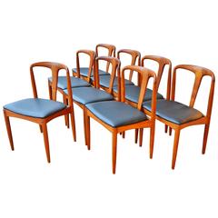 True Johannes Andersen Juliane Chairs for Uldum, Set of Eight