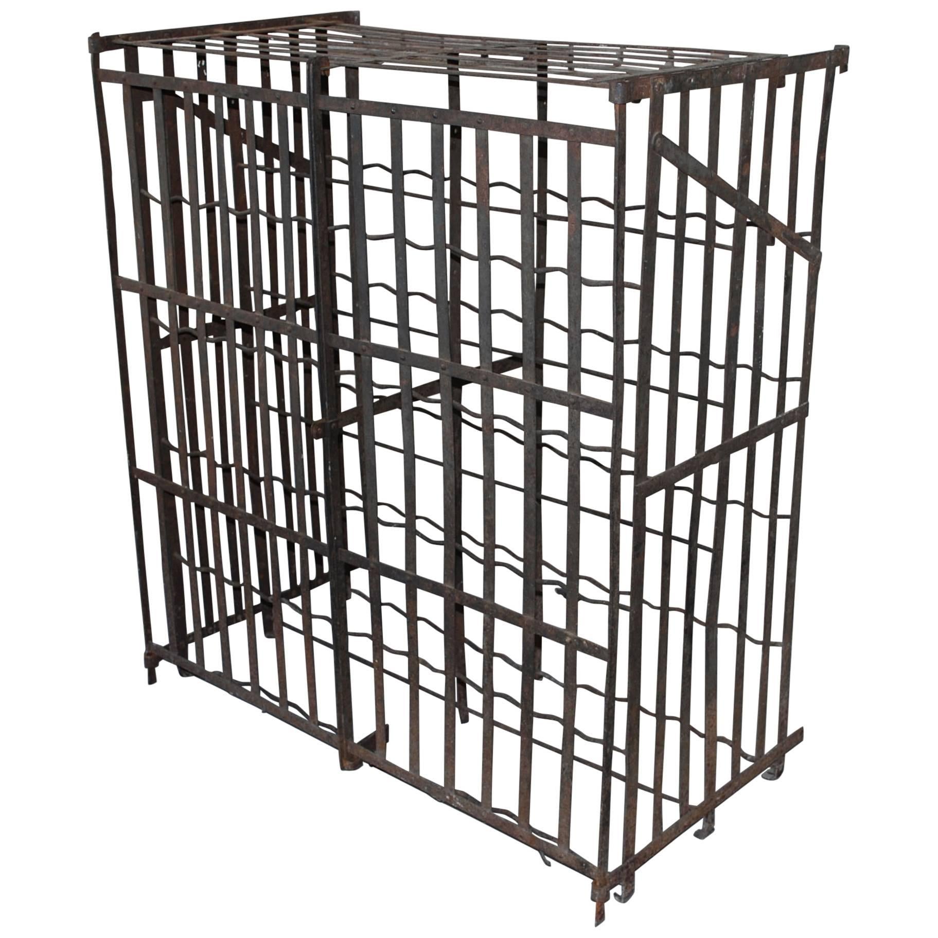 20th Century Metal Wine Rack Bottle Holder