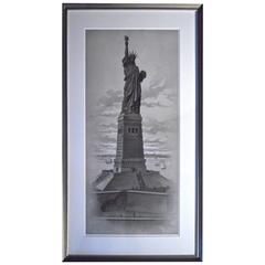 Statue of Liberty Print by Root and Tinker, circa 1883, 36" x 20"