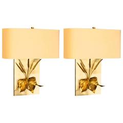Pair of 1970s Sconces Attributed to Maison Charles
