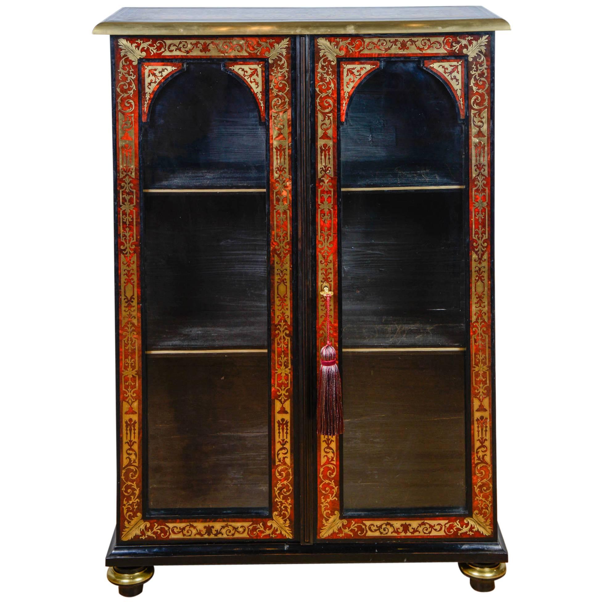 18th Century Boulle Marquetry Bookcase For Sale