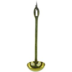 Antique English Brass Ladle with Slotted Handle, circa 1875