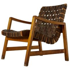 Jens Risom Model 652 Webbed Lounge Chair for Knoll, USA, 1940s 1