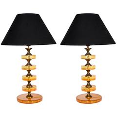 Pair of Lamps in the Style of Jacques Adnet 11
