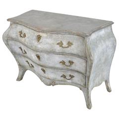 Louis XV Style Faux Painted Bombe Commode