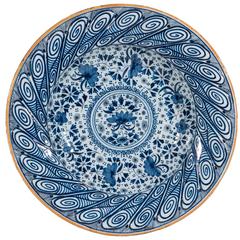 18th Century Blue and White Dutch Delft Charger