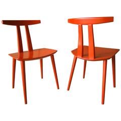 "Torii Gate" Painted Danish Side Chairs. C.1960s