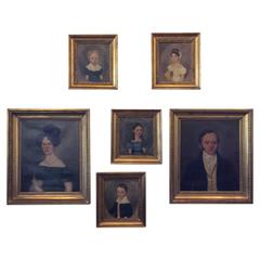 Set of Six Portraits of the Hildebrand Family, Biedermeier Era