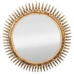 Line Vautrin Mirror "Soleil Torsade, " France circa 1958