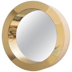 Curtis Jere Brass Porthole Mirror