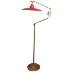 Brass Floor Lamp, Stilnovo Attributed