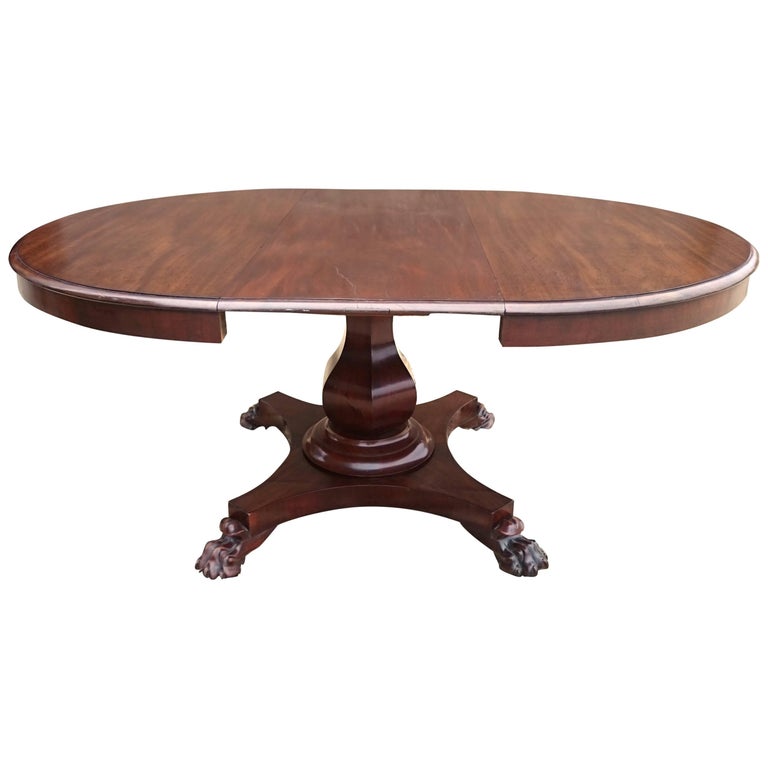 19th Century Mahogany Extending Breakfast Table For At 1stdibs 19th Century Mahogany Extending, Round Kitchen Table With Extension Leaflet